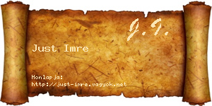 Just Imre névjegykártya